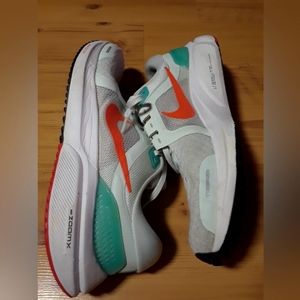 Teal orange Nike sneakers